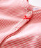 Baby girl's footless sleepsuit CHEEK pink/MARSHMALLOW white