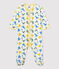 Babies' Glow-In-The-Dark Monkey Themed Cotton Sleepsuit MARSHMALLOW white/MULTICO white