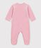 Babies' plain velour pyjama suit with a placed design CHARMI