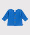Babies' moss stitch cotton cardigan EDNA blue