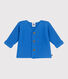 Babies' moss stitch cotton cardigan