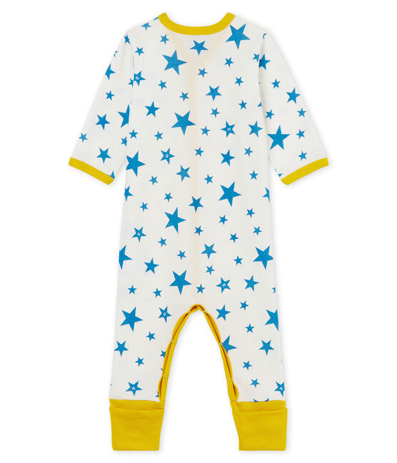 Baby Boys' Footless Sleepsuit MARSHMALLOW white/ALASKA blue