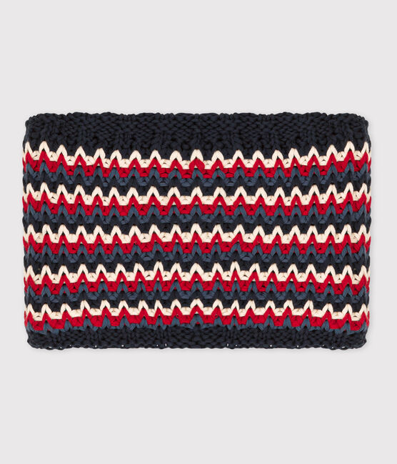 Children's Unisex Snood SMOKING blue/MULTICO white