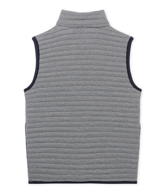 Doudoune sans manches garçon SMOKING blue/LAIT white