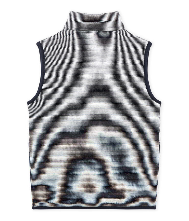 Doudoune sans manches gar&ccedil;on SMOKING blue/LAIT white