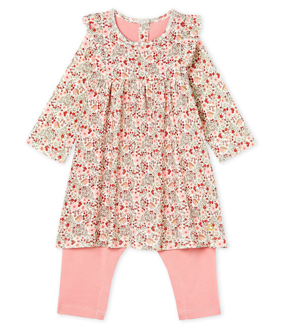 Baby Girls' Printed Dress/Leggings MARSHMALLOW white/MULTICO white