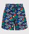 Children's printed swim shorts blue/multicolor