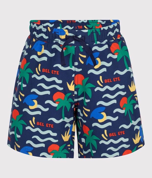 Children's printed swim shorts blue/multicolor
