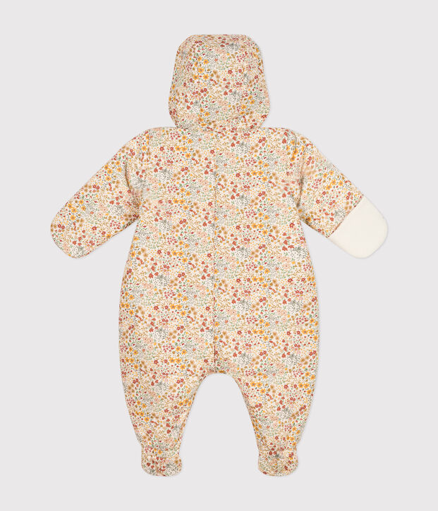 Babies' patterned snowsuit Ecru/multicolor