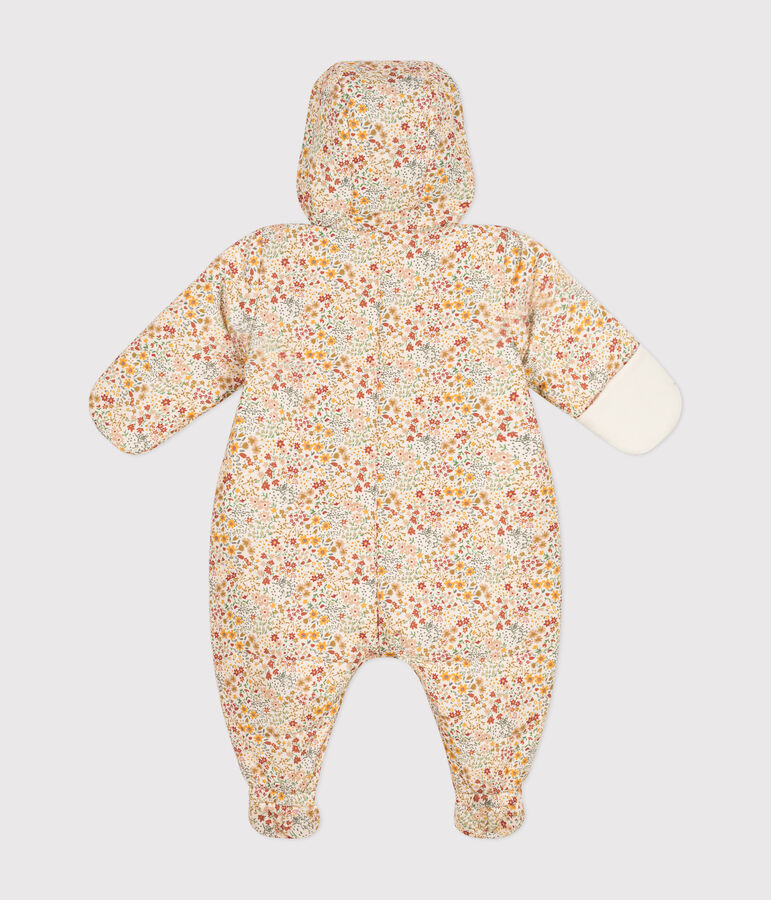 Babies' patterned snowsuit Ecru/multicolor