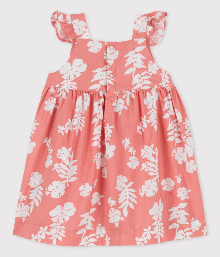 Babies' Poplin Hawaii Print Dress pink/white