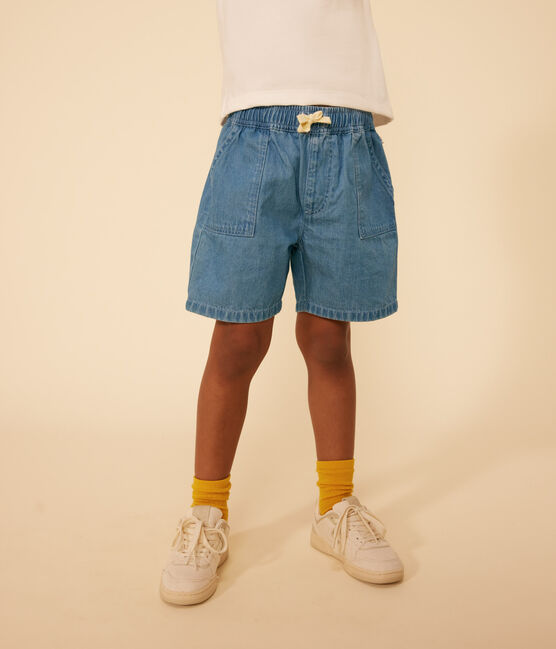 Boys' Light Denim Shorts DENIM CLAIR blue