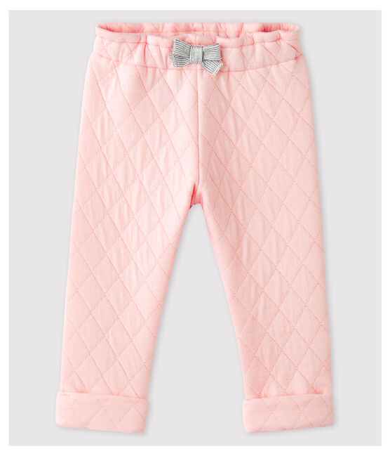 Baby Girls' Quilted Tube-Knit Trousers MINOIS pink