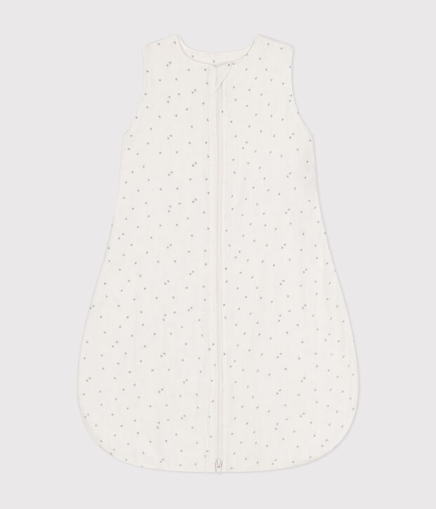Babies' 1 TOG cotton sleeping bag white/grey