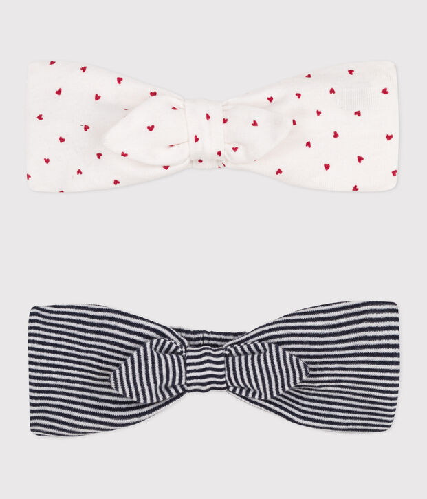 SET OF 2 ICONIC BABY COTTON HEADBANDS multicolor