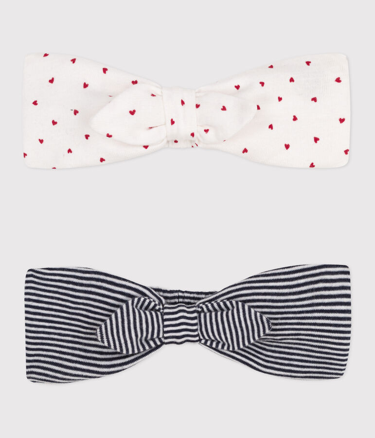 SET OF 2 ICONIC BABY COTTON HEADBANDS multicolor