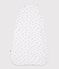 Babies' 1.5 TOG cloud print cotton sleeping bag MARSHMALLOW white/MULTICO white