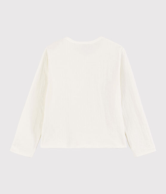 Girls' Tube Knit Cardigan MARSHMALLOW white