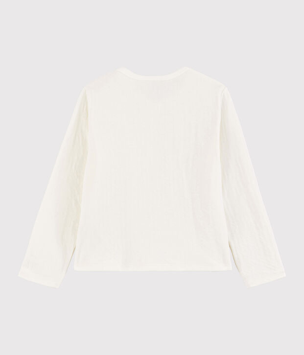 Girls' Tube Knit Cardigan white