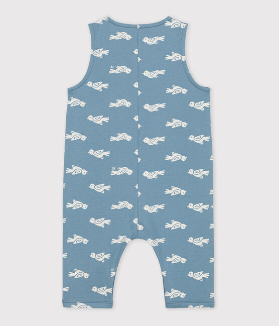 Babies' Patterned Fleece Jumpsuit ROVER blue/MARSHMALLOW white