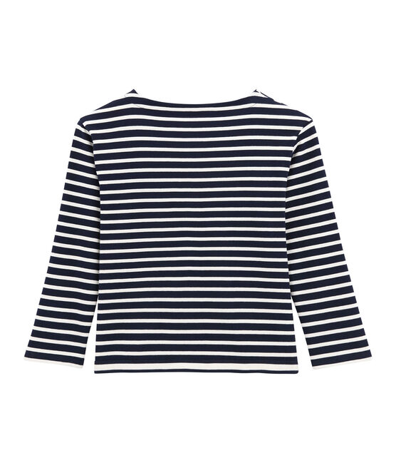 women's striped top in heavyweight jersey SMOKING blue/COQUILLE beige