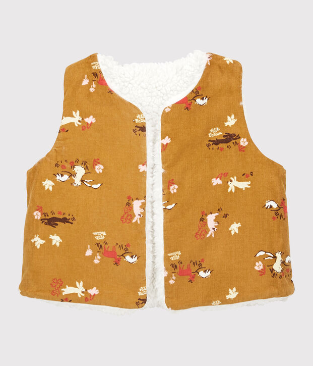 Babies' Reversible Gilet yellow/multicolor