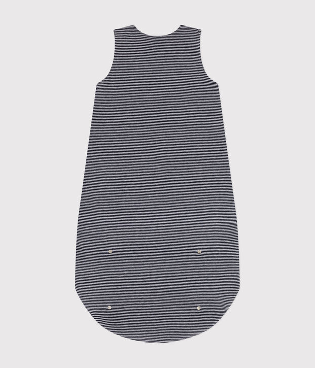 Babies' Pinstriped Velour TOG 2.5 Sleeping Bag blue/white