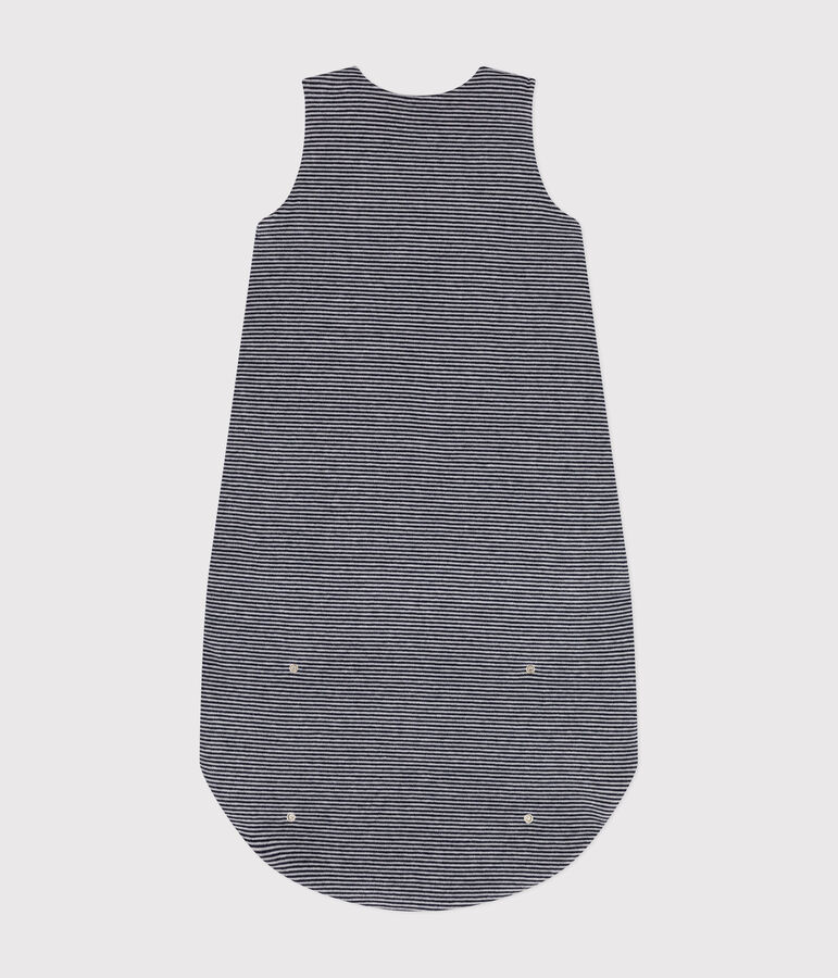 Babies' Pinstriped Velour TOG 2.5 Sleeping Bag blue/white