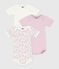 Pack of babies' short-sleeved floral print cotton bodies variante 1