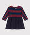 Babies' Long-Sleeved Dual Material Dress SMOKING blue/LITTORAL