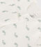 Babies' footless cotton bodyjama MARSHMALLOW white/HERBIER