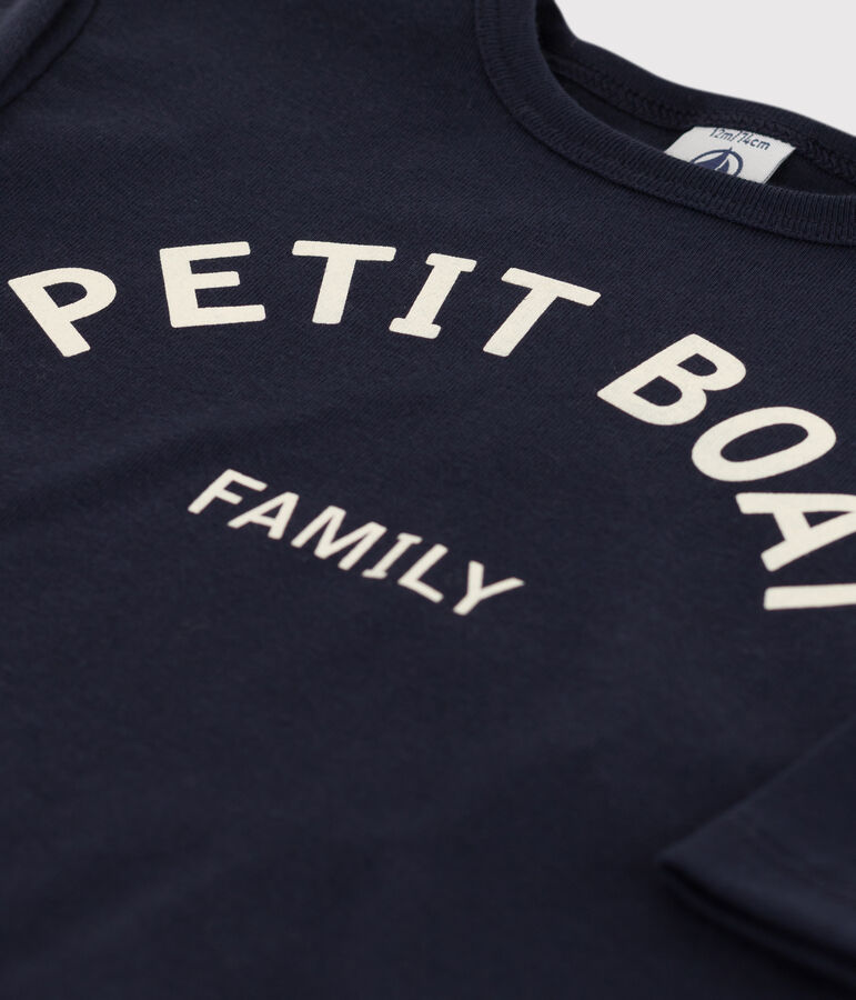 Babies' Long-Sleeved Cotton T-shirt SMOKING blue