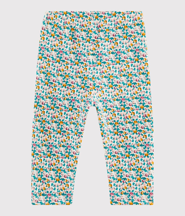 Baby girl's trousers white/multicolor
