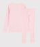 Girls' Snugfit Starry Cotton Pyjamas MINOIS pink/PEACHY pink/ARGENT