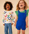 Girls' Lightweight Striped Jersey T-Shirt PRADO /AVALANCHE