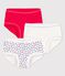 Girls' High-Waisted Cotton Briefs - 3-Pack variante 1