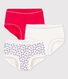 Girls' High-Waisted Cotton Briefs - 3-Pack