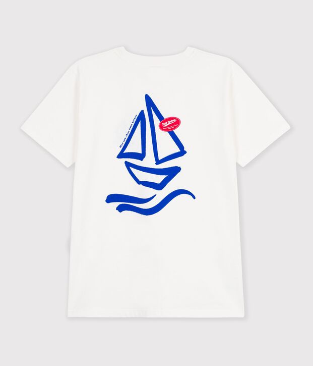 Unisex short-sleeved plain cotton T-shirt white