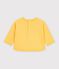 Babies' animal print cotton sweatshirt yellow