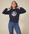 Women's fleece sweatshirt SMOKING blue