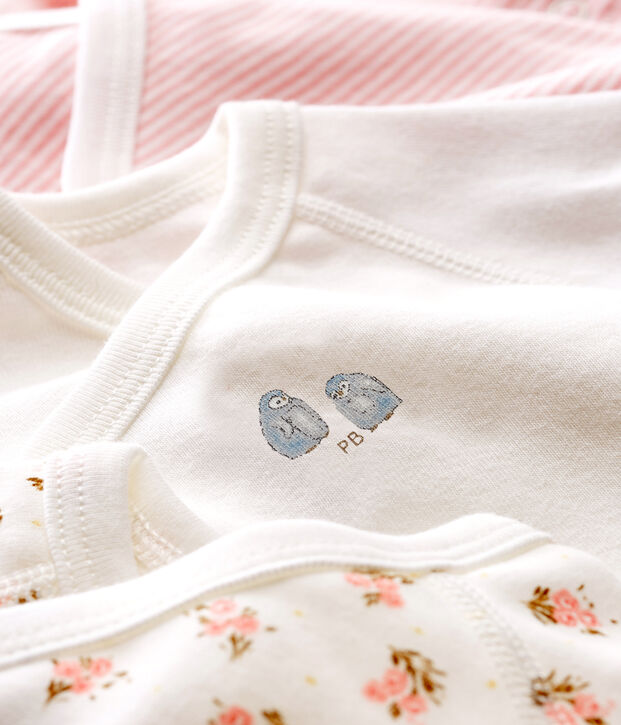 Short-sleeved newborn bodysuit - Set of 3 multicolor