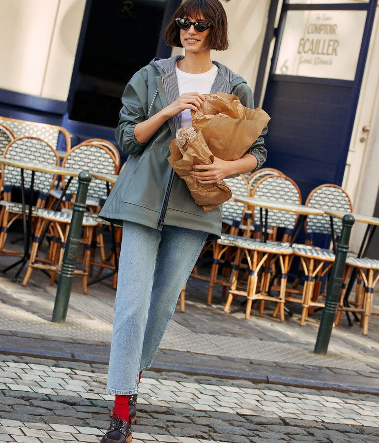 Women's Hooded Raincoat green