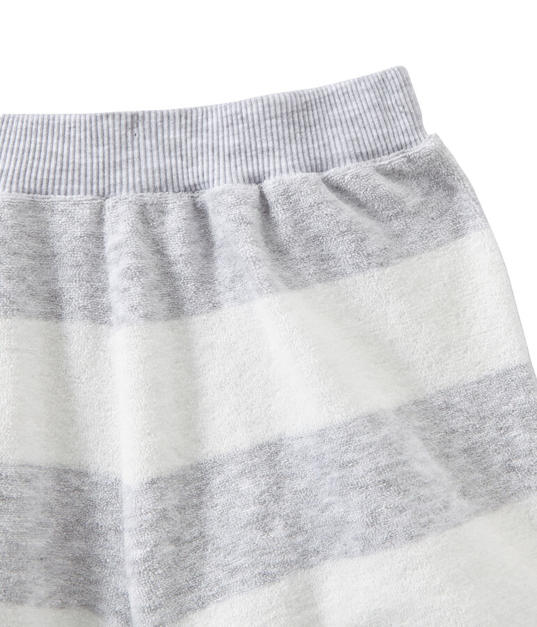 Boy's two-fabric shortie pyjamas grey/white