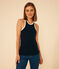 Women's Terry Cotton Vest Top SMOKING blue