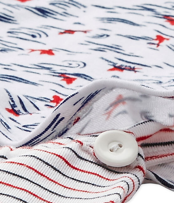 Baby boy's 2-piece shortie pyjamas ECUME white/MULTICO white