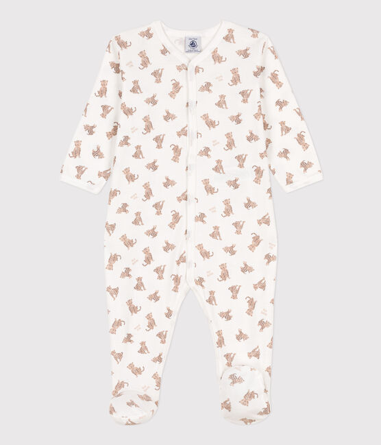 Printed Cotton Sleepsuit MARSHMALLOW white/MULTICO white