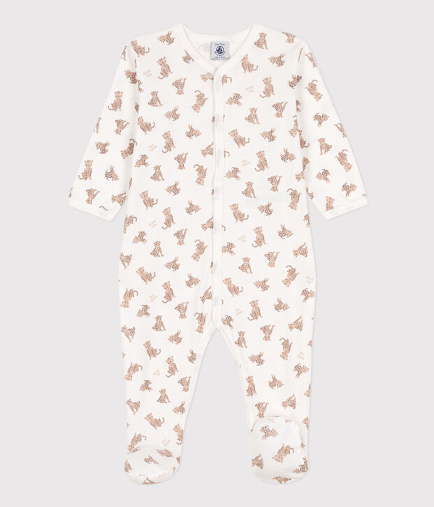 Printed Cotton Sleepsuit white/multicolor