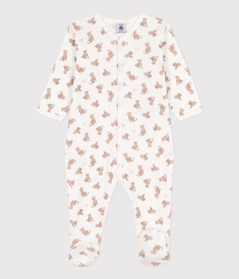 Printed Cotton Sleepsuit white/multicolor