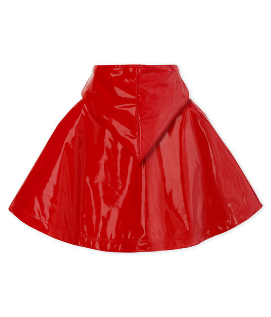 Baby Girls' Glossy Rain Cape TERKUIT red