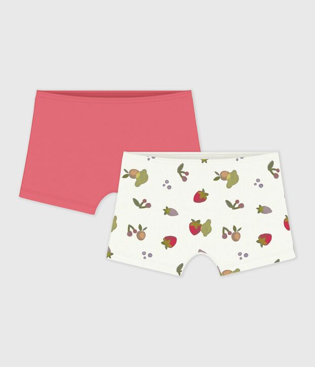 Pack of children's fruit-print long cotton shorties multicolor
